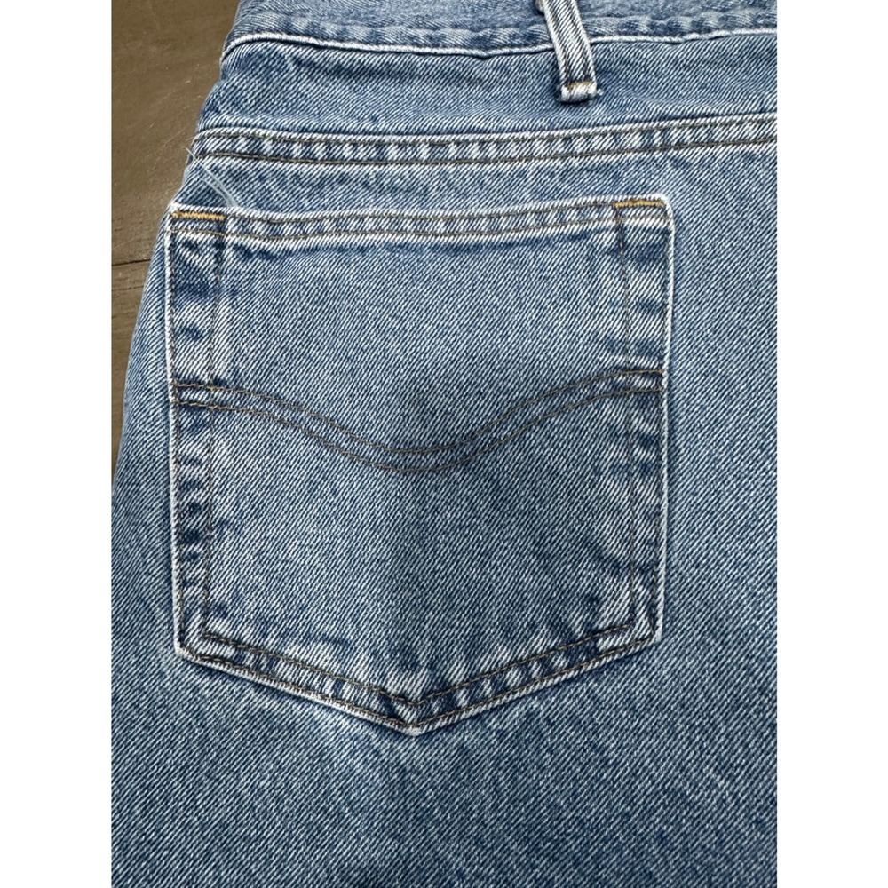 Carhartt B172 DST Flannel Lined Relaxed Fit Jeans Mens 42x32 Blue Denim Plaid - Picture 10 of 13